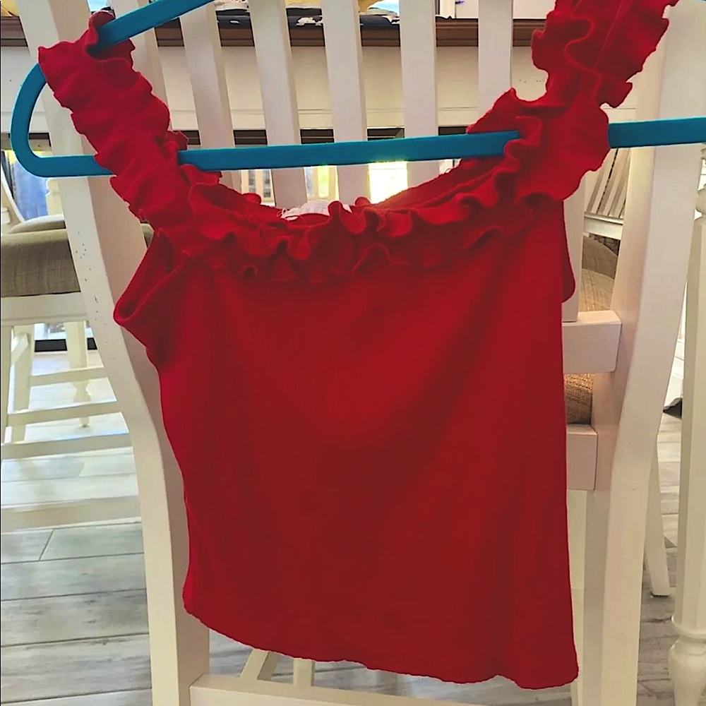 Red pacsun crop top